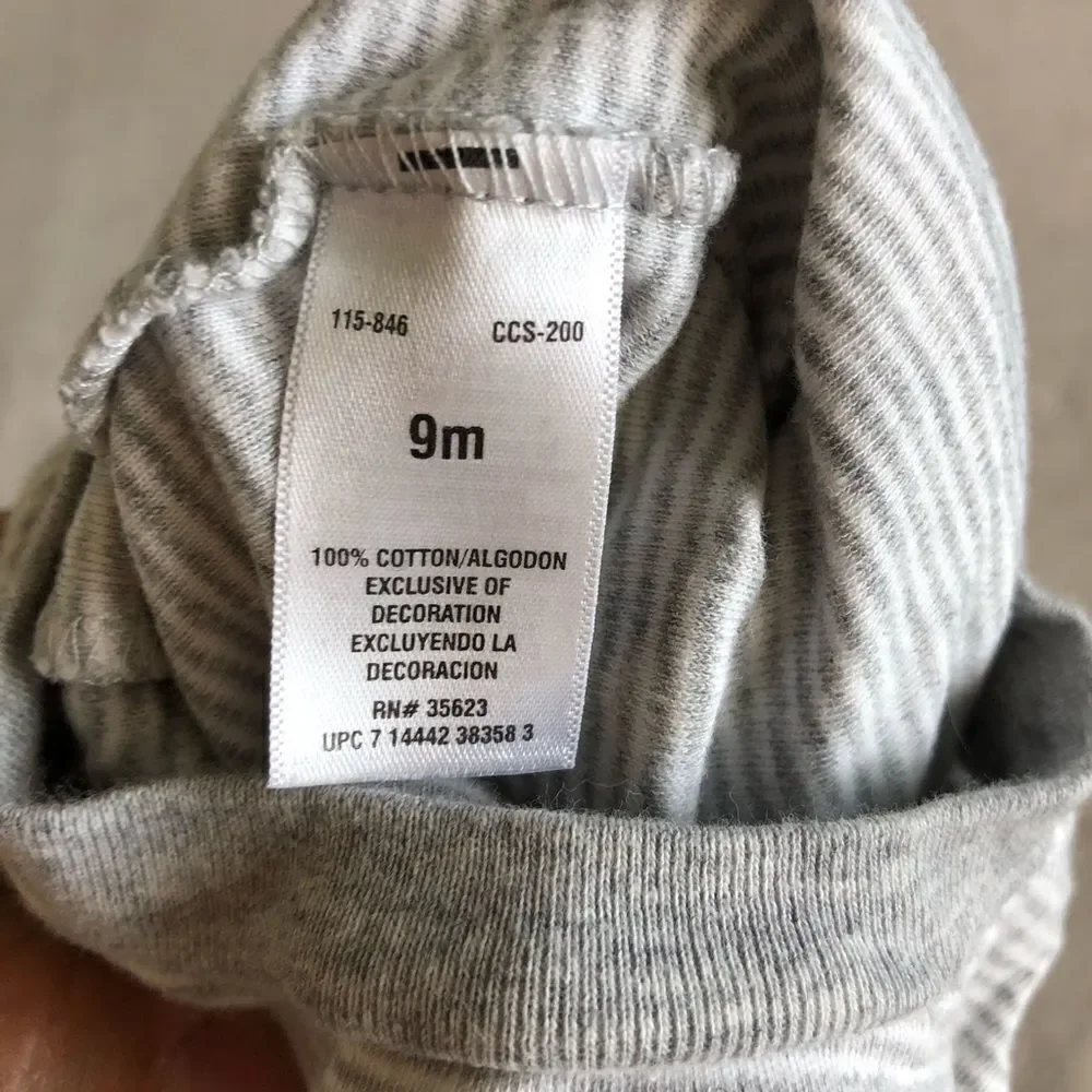 Carter’s Monkey Stripe Footed Onesie